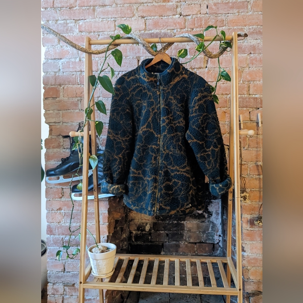 Deep Sea Green Sherpa Zip Up - Picture 3 of 9